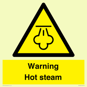Warning Hot steam